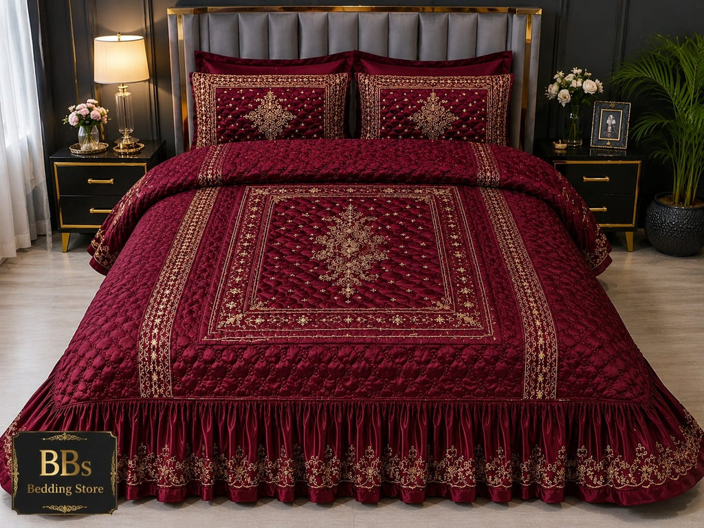 9 pcs bridal  bed set