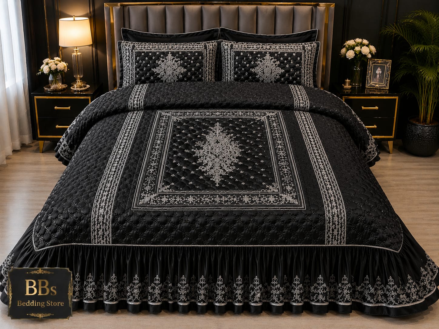 9 pcs bridal  bed set