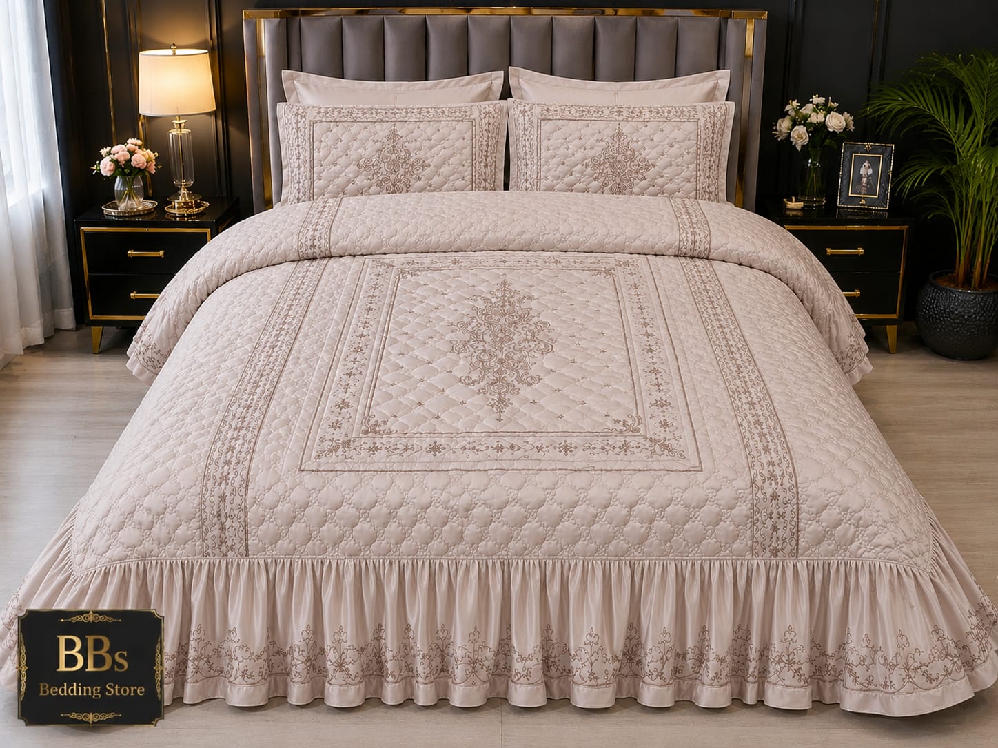 9 pcs bridal  bed set